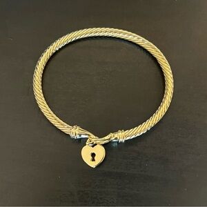 Gold cable bracelet